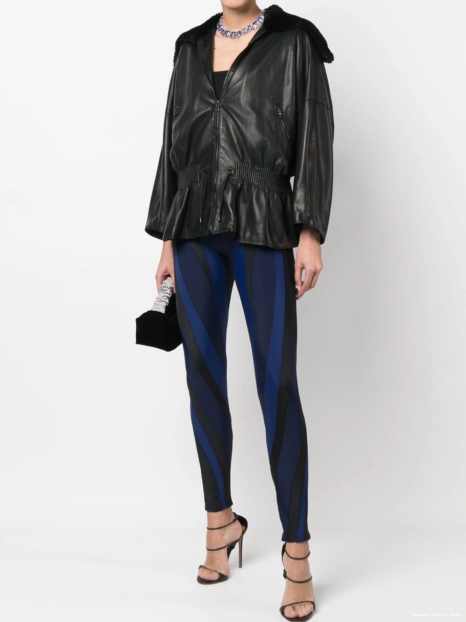 Affordable shearling jacket Versace collar 1980s Women 0520